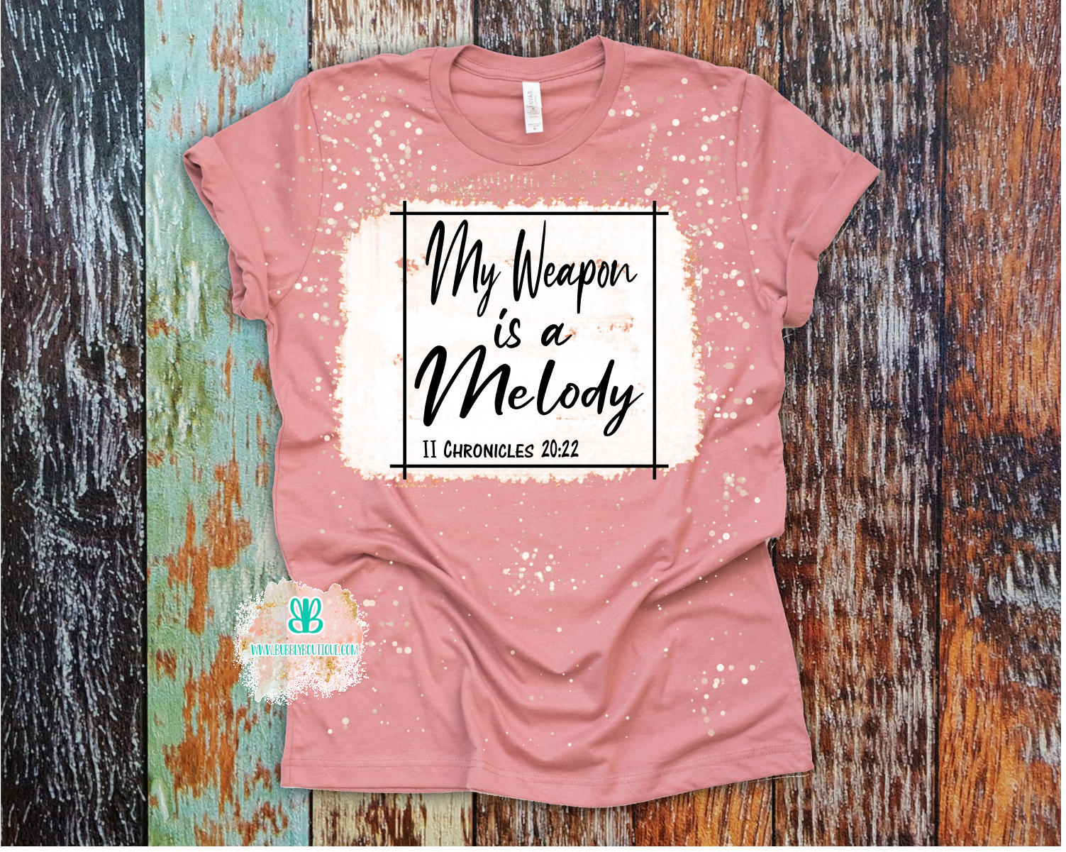 My Weapon Is A Melody bleached Tee