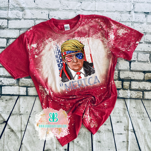 Trump July 4th bleached tee