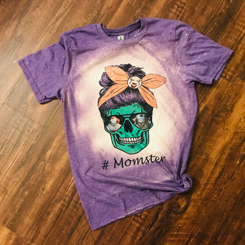 Momster bleached Halloween tee