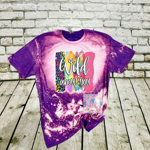 Lisa Frank inspired Wild About You Bleached Tee