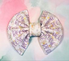 Easter Bunny Name Bow