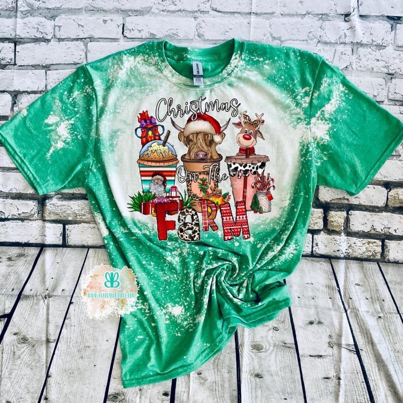 Christmas Farm Bleached Tee