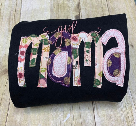 Girl Mama Applique Tee Shirt