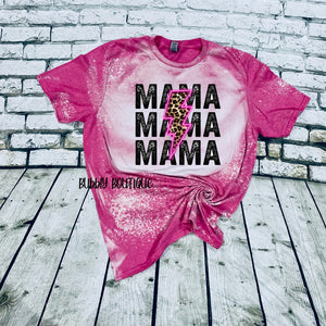 MAMA (Cheetah Lightning) Bleached Tee