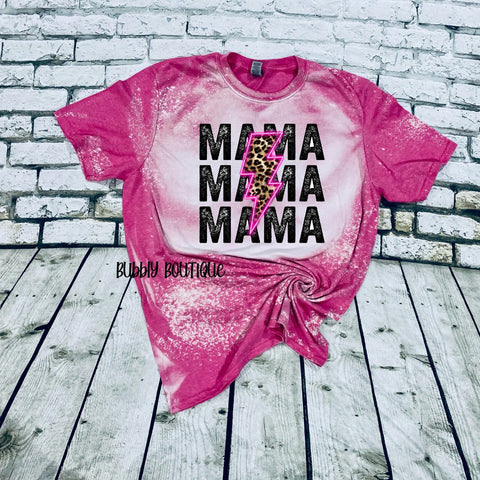 MAMA (Cheetah Lightning) Bleached Tee