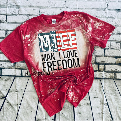 MILF -Man I Love America Bleached Tee