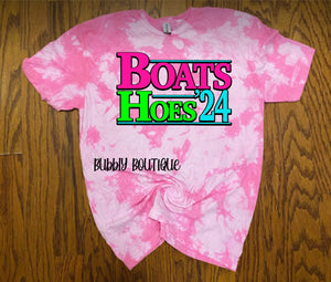Boats & Hoes'24 Tie Dye Tee