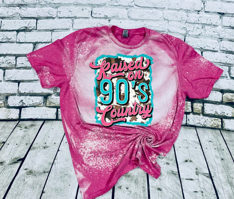 Raised on 90's Country bleached tee