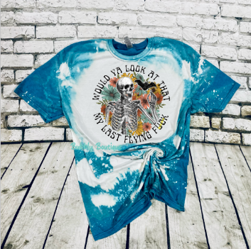 Would Ya Look At That My Last Flying F*ck bleached tee