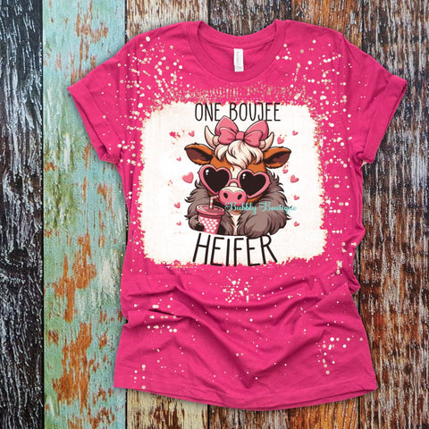 One Boujee Heifer bleached Tee