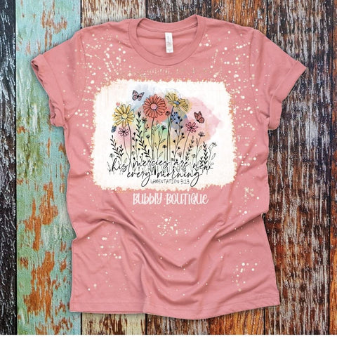 His Mercies Are New Every Morning Lamentations Bleached Tee