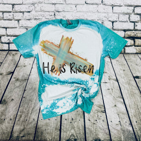 He is risen bleached tee