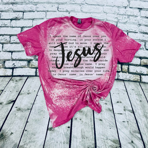 Name of Jesus bleached tee
