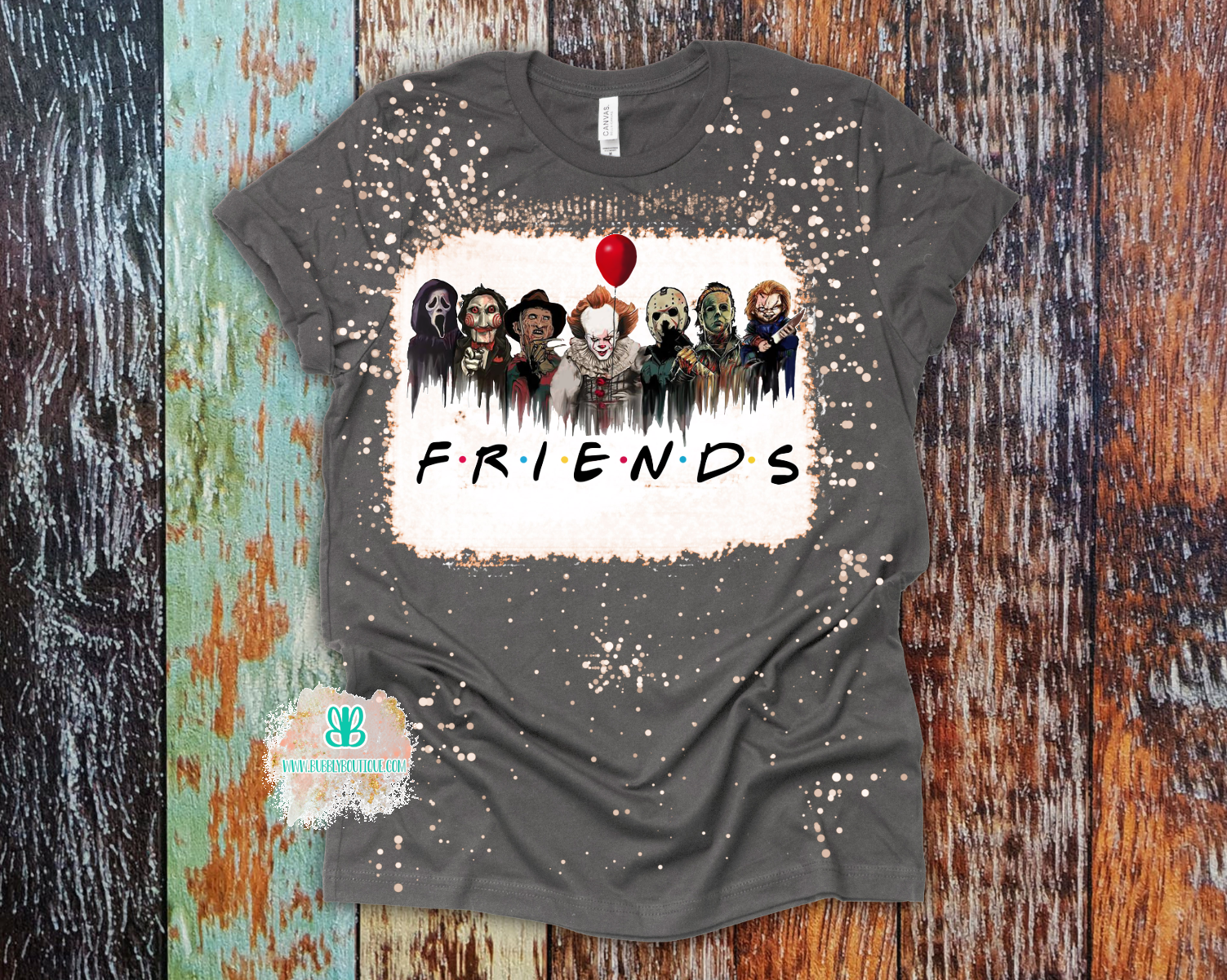 Horror Movie FRIENDS Bleached tee