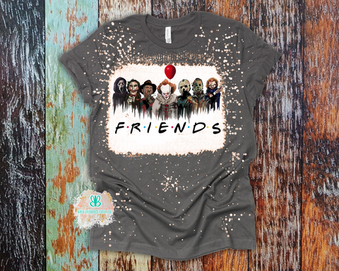 Horror Movie FRIENDS Bleached tee