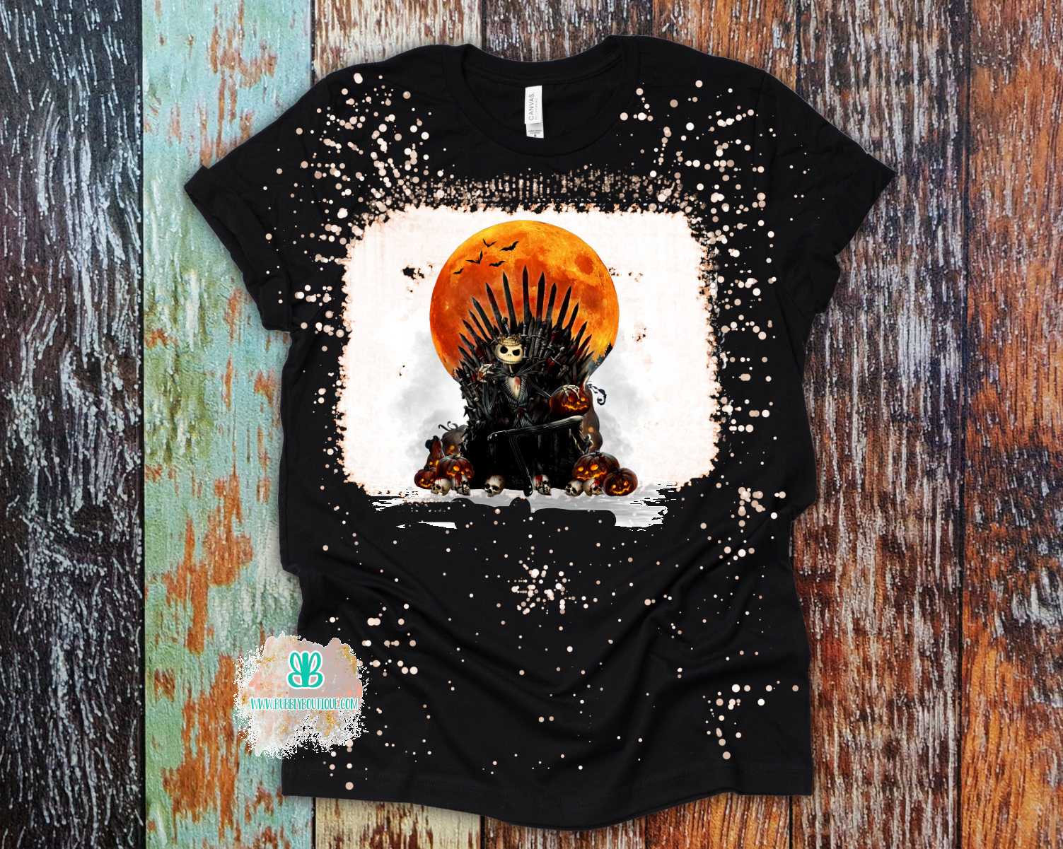 King Of Halloween Bleached Tee