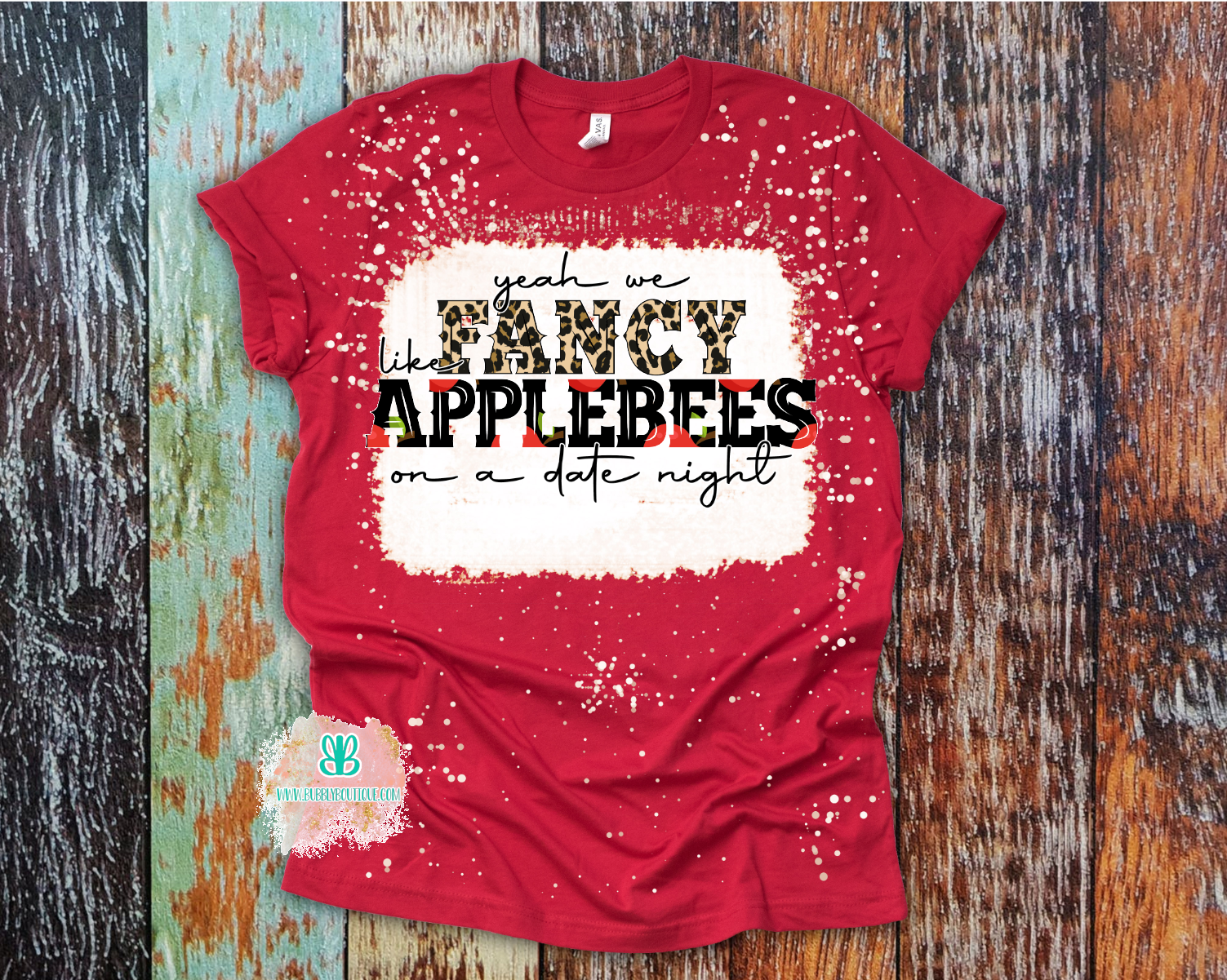 Fancy Like Applebees Bleached Tee