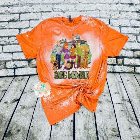 Scooby Doo Gang Member Bleached Tee