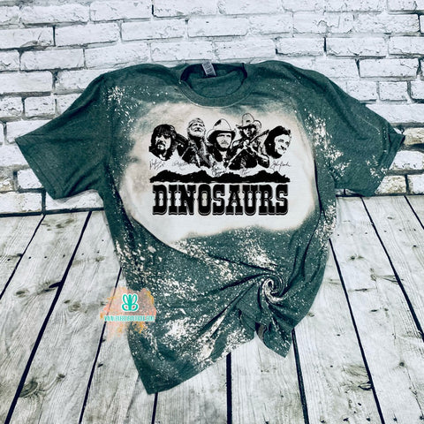 Dinosaur Country Music bleached tee