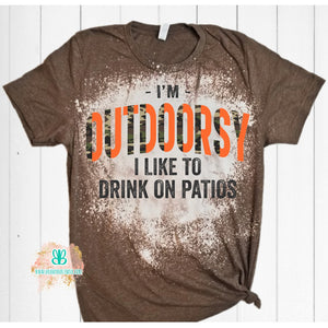 Drink on patios bleached tee