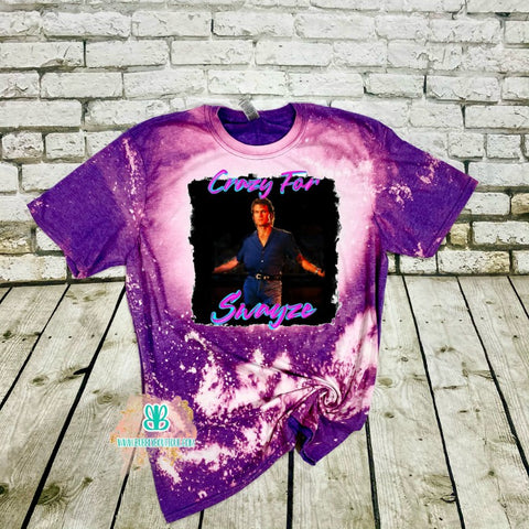 Crazy for Swayze Valentine's Bleached Tee