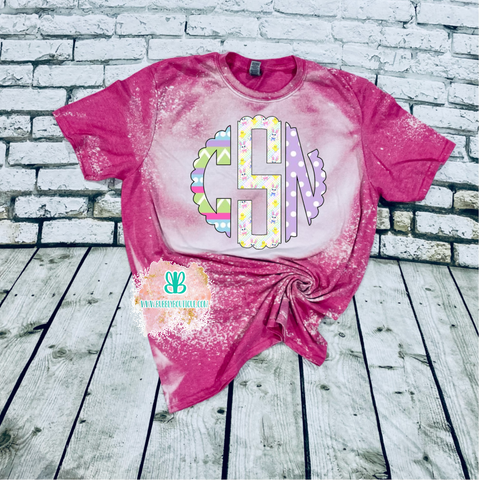 Easter Monogram Bleached Tee