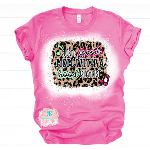 Good Mama Hood Playlist Bleached Tee