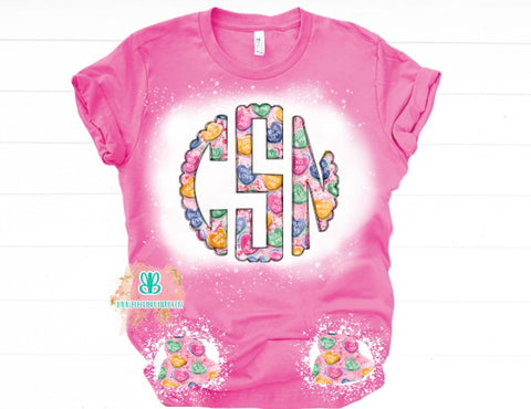 Conversation Heart Monogram Bleached Tee