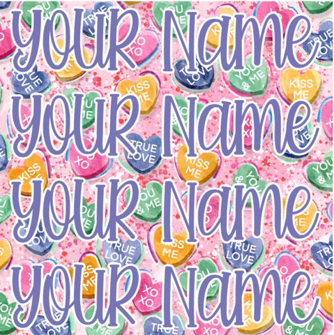 Custom Valentine's Day Conversation Heart Name bow