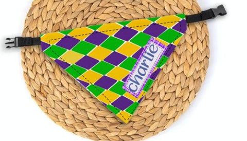 Mardi Gras Pet Bandana