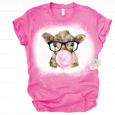 Cow Bubble Gum Tee