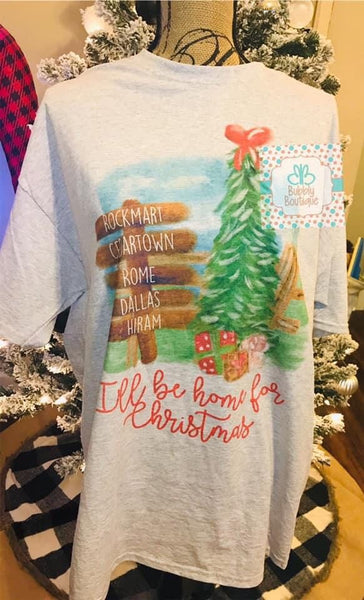 I'll be home for Christmas tee