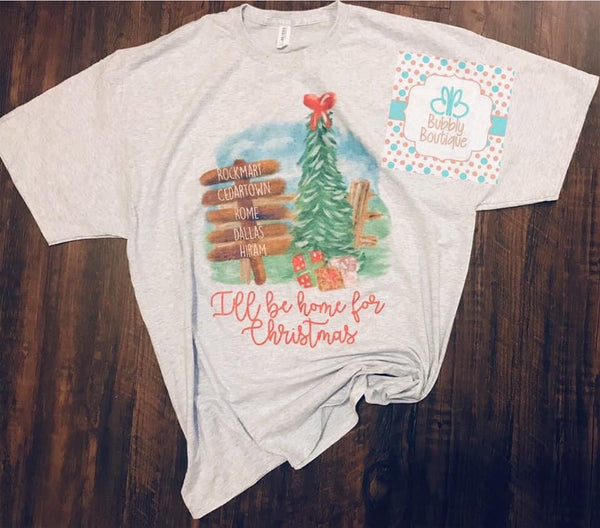 I'll be home for Christmas tee