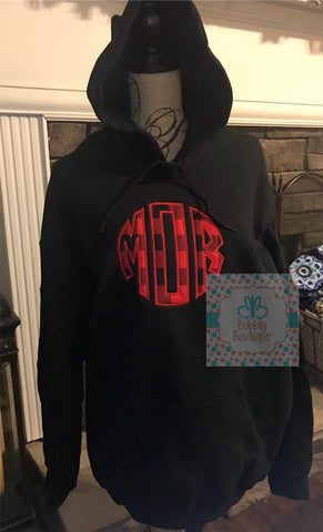 Buffalo Plaid Monogram Hoodie