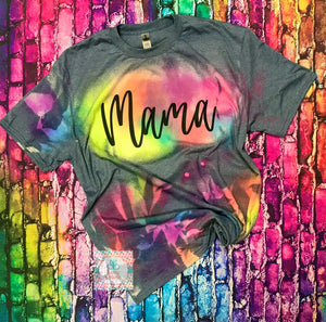 Tie Dye Mama tee - your choice of name