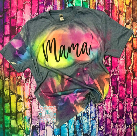 Tie Dye Mama tee - your choice of name