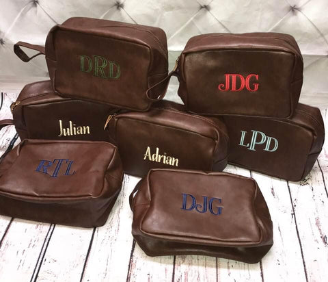 Men’s toiletry bag - includes name or monogram.