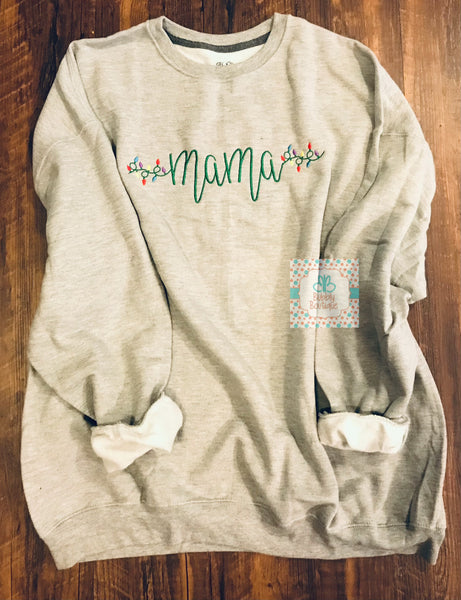 Personalized Christmas light sweatshirt