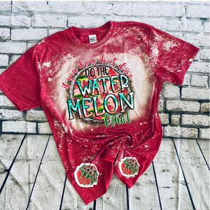 Watermelon crawl bleached tee