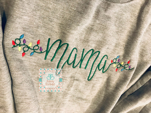 Personalized Christmas light sweatshirt