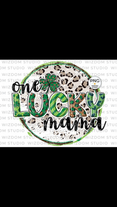 One lucky mama bleached tee