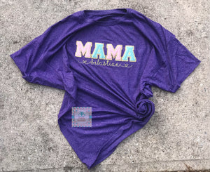 Varsity Chenille MAMA tee- you choose name