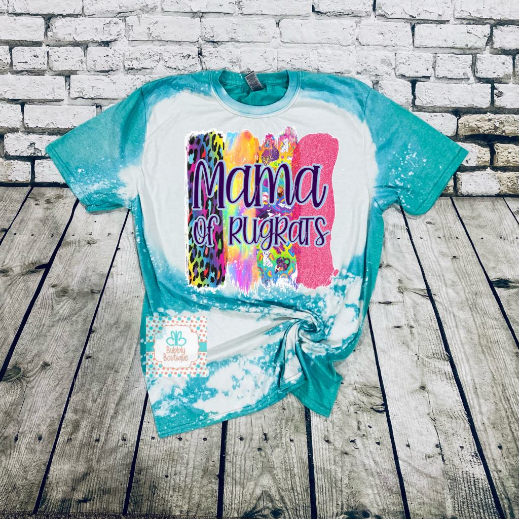 Lisa Frank inspired Mama of Rugrats tee - aqua