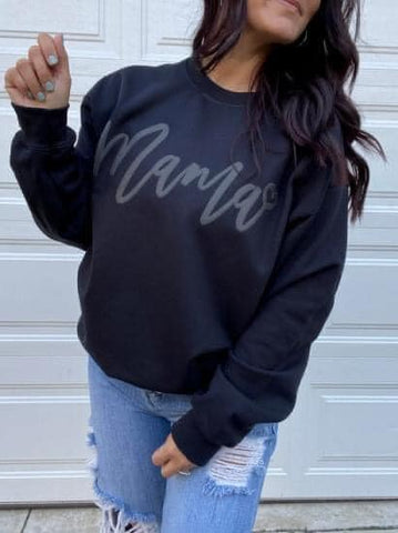Mama (or choice of name) Puffy Vinyl Sweatshirt