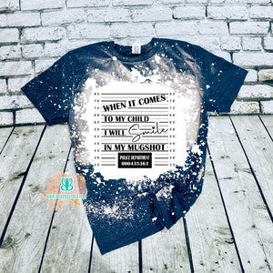 Smile in my mugshot bleached tee