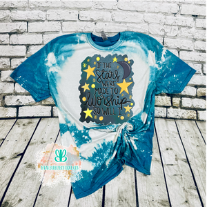 Stars were made to worship Christian bleached tee