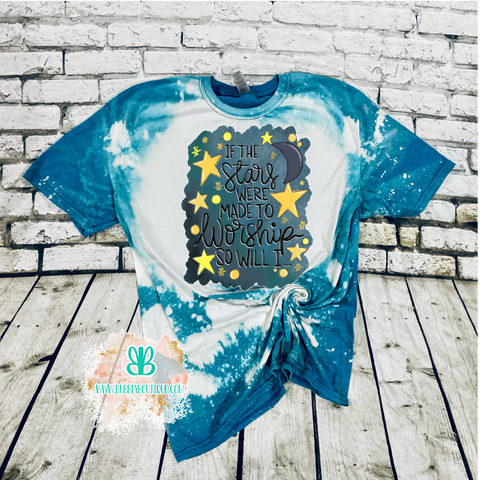 Stars were made to worship Christian bleached tee